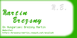 martin brezsny business card